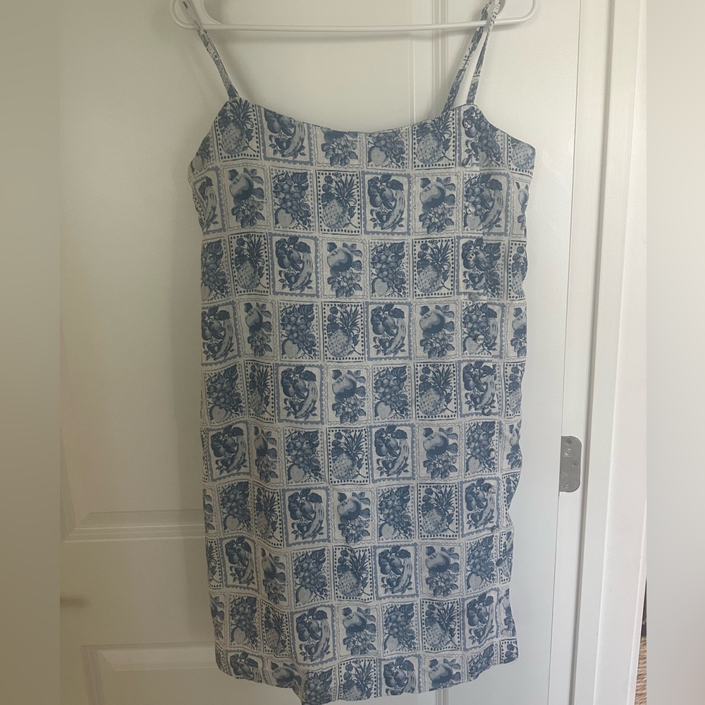 Abercrombie Linen-Blend Button Skort- Medium TALL